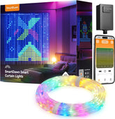 RGBIC Smart Curtain Lights (Multiple Sizes) - DIY Effects/GIF, App Control, IP65 Waterproof Indoor/Outdoor Holiday Decor