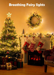 10ft 200LED Firecracker Twinkle Fairy Lights Plug in for Christmas DIY Decor (Warm White)