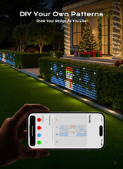 Smart Christmas Net Lights Outdoor 6*3ft 288 LED/10*3ft 492 LED with DIY Mode & 56 Preset Patterns Waterproof Timer RGBW Color Changing Bluetooth APP Control