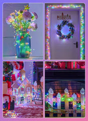 Flowing Fairy Lights Plug in with 14 Modes, 10FT 388LED Twinkle String Lights Indoor, Waterproof (Multicolor)