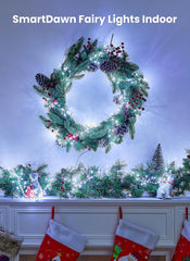 Flowing Fairy Lights Plug in with 14 Modes, 10FT 388LED Twinkle String Lights Indoor, Waterproof (Cool White)