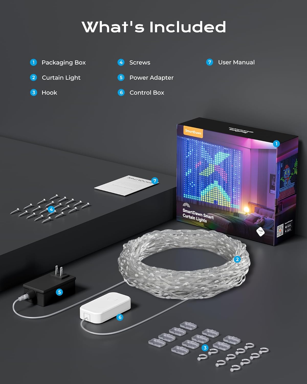 RGBIC Smart Curtain Lights (Multiple Sizes) - DIY Effects/GIF, App Con ...