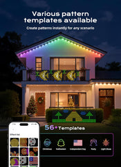 Smart Christmas Net Lights Outdoor 6*3ft 288 LED/10*3ft 492 LED with DIY Mode & 56 Preset Patterns Waterproof Timer RGBW Color Changing Bluetooth APP Control