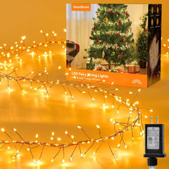 Flowing Fairy Lights Plug in with 14 Modes, 10FT 388LED Twinkle String Lights Indoor, Waterproof (Warm White)