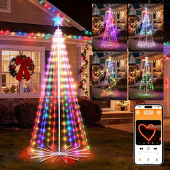 Christmas Cone Tree - RGB, IP65, Smart APP (7FT 295LEDs / 10FT 682LEDs) Indoor/Outdoor